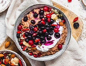 blueberry goji and almond rice pudding