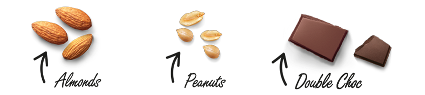 almond peanut double dark chocolate