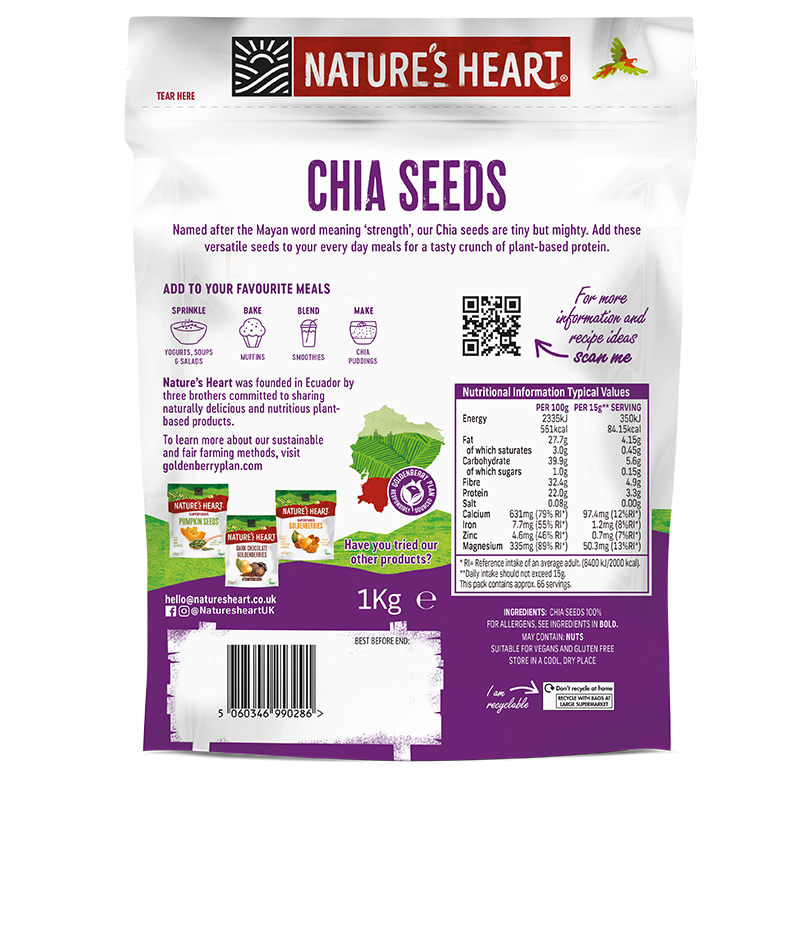 Chia Seeds Back Of Pack